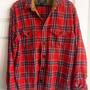 Filson Red and Tan Plaid Shirt